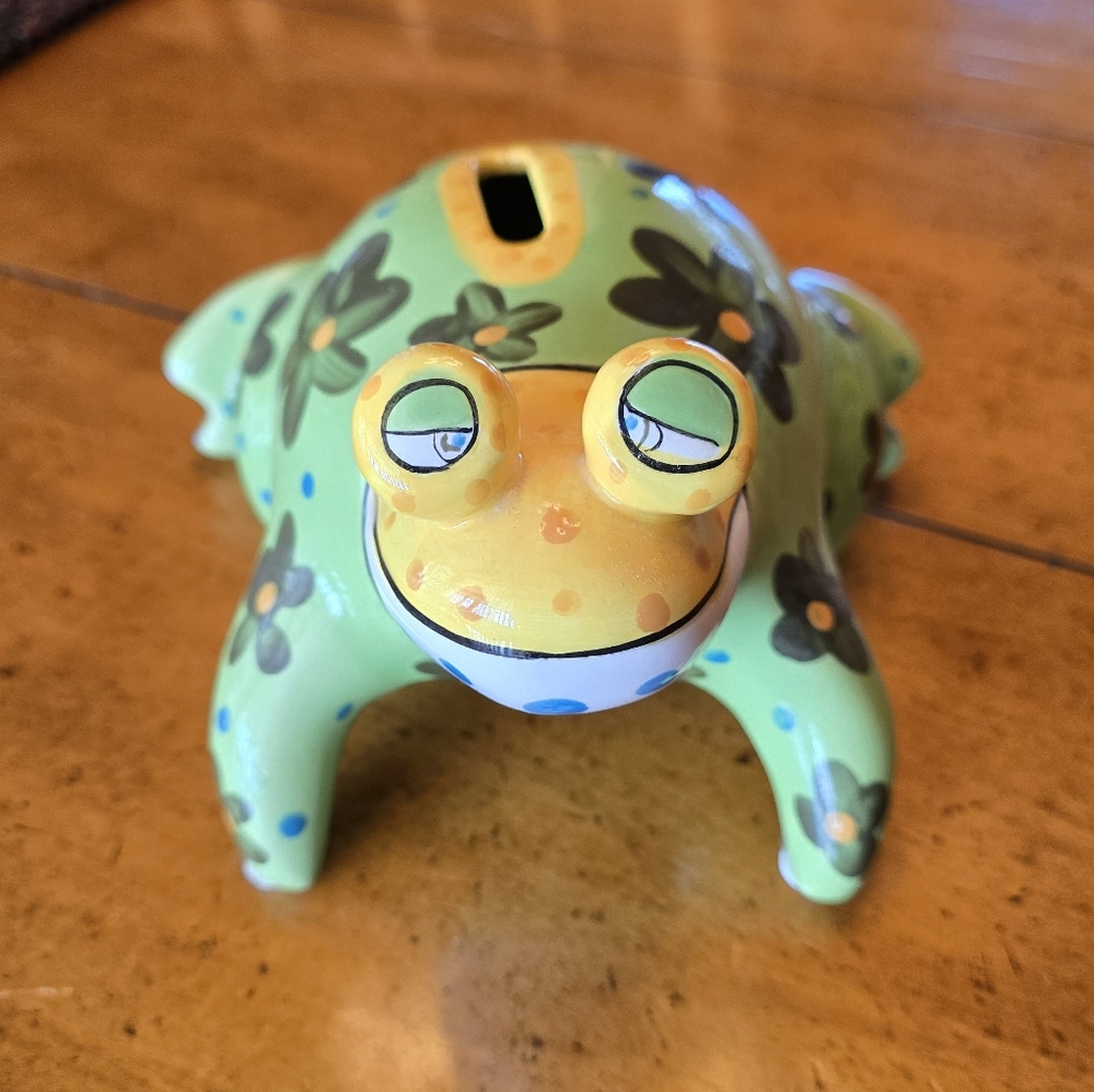 NEW vintage Pati Ganz "Prince" Frog Piggy Bank